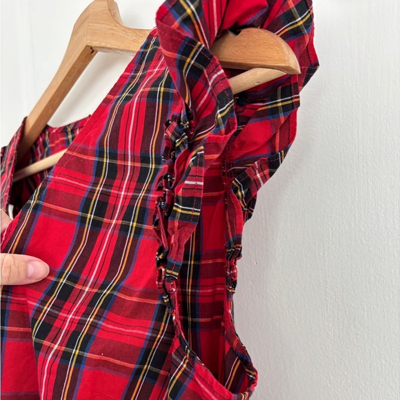 Red Tartan Plaid Sleeveless Dress JCrew Holiday - Picture 3 of 9